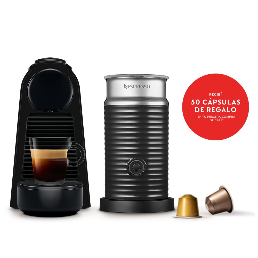 Cafetera Nespresso Essenza Mini D30-ar Aeroccino - Negra