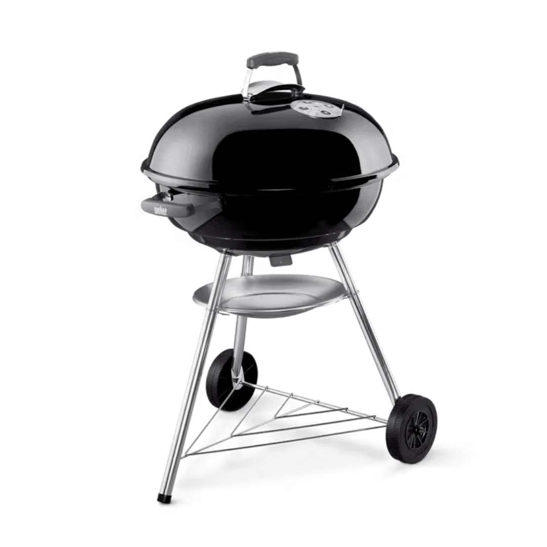 Asador De Carbón Weber Kettle Compacto Con Termómetro 18.5'' Negro