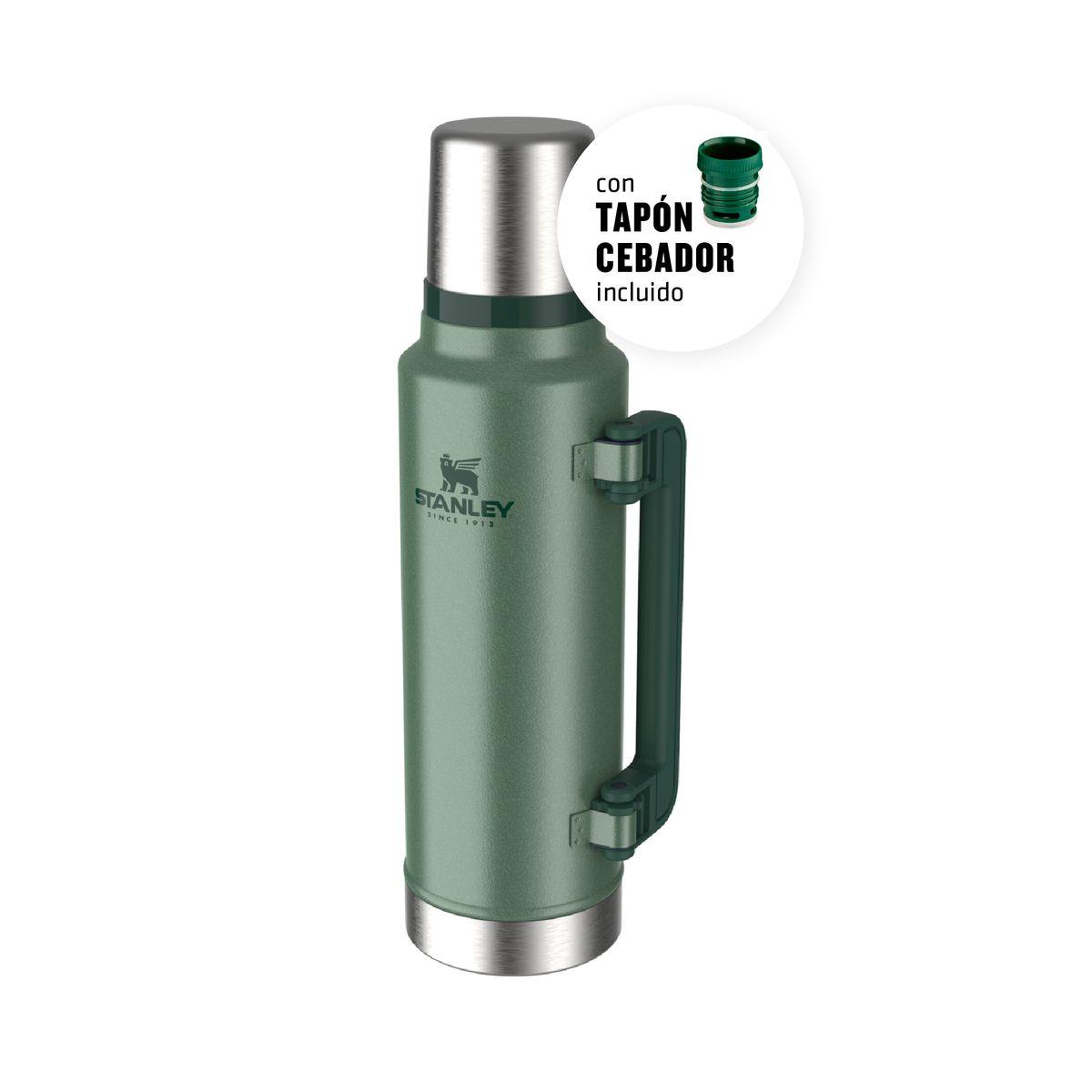 TERMO STANLEY CLASICO 1.4LTS ASA PLEGABLE - NEGRO 2.0