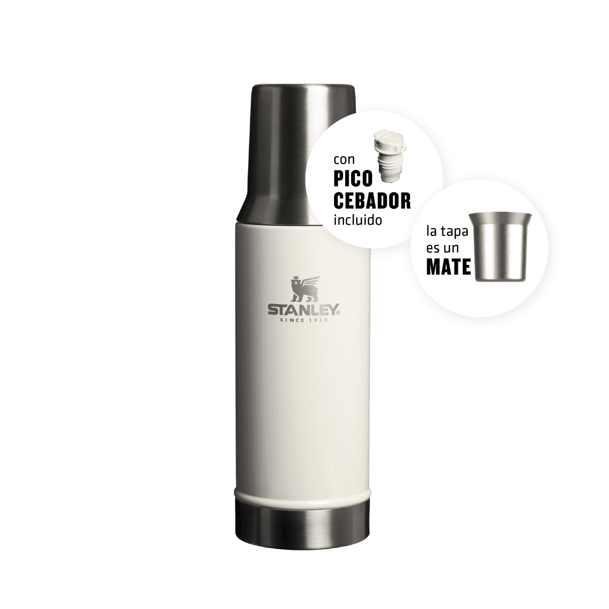 MATE SYSTEM STANLEY CLASSIC 800 ML - CREAM GLOSS