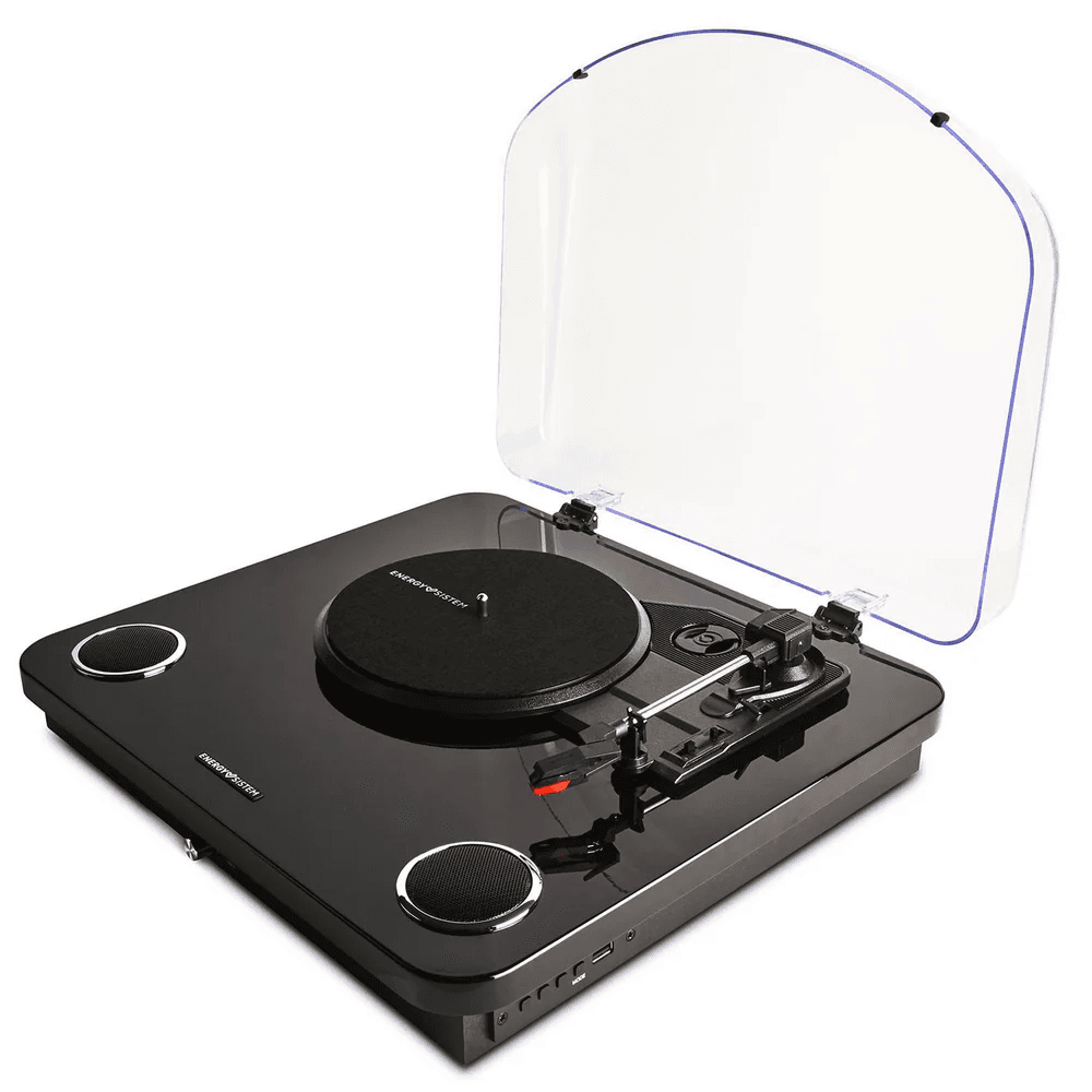Tocadiscos Blackspin Energy Sistem altavoces 5w Bluetooth - Negro