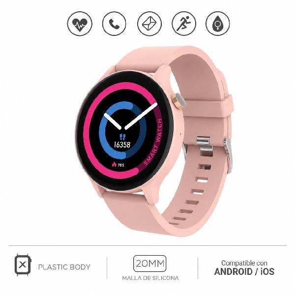Smartwatch X-View Quantum Q3s 1.38” BT 5.4 IP67 SpO2 Rosa