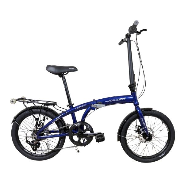 Bicicleta Plegable Raleigh Curve / Azul / Cuadro de aluminio / Frenos a disco mecanico / 6Vel. / Rodado 20".