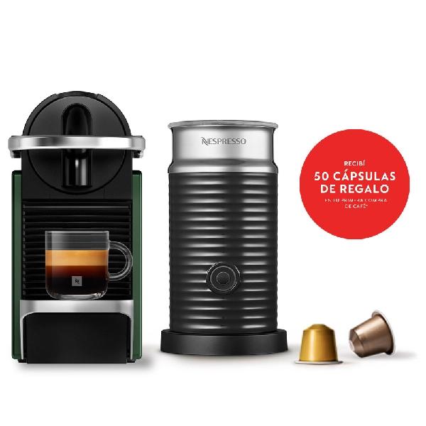 Máquina de Café Nespresso Pixie & Aeroccino 700 ml - Verde