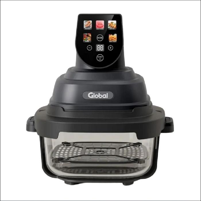 Airfryer Crispy con Display Color Programable y 2 potes 4 Ltrs Global Electronics (AFCRISPY-2P-D)