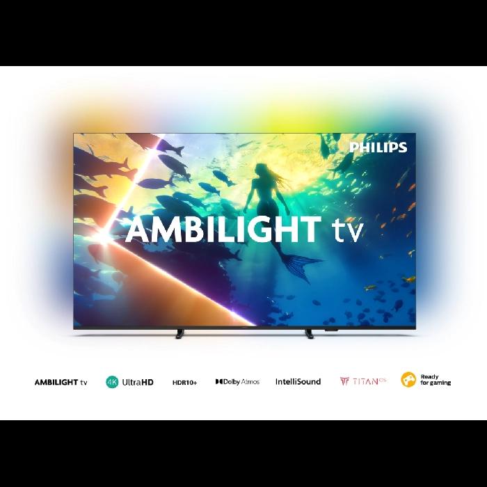 Smart TV Philips 4K 75" borderless con Ambilight y Titan OS