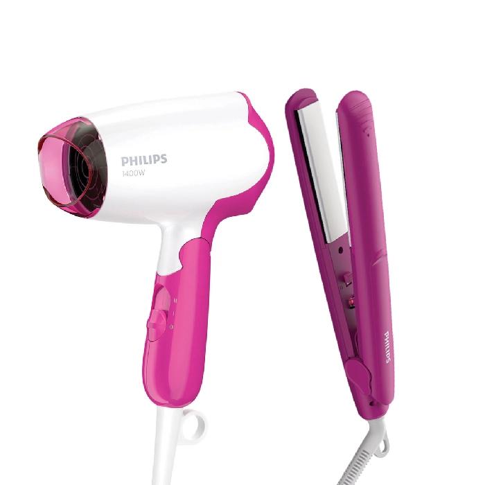 Kit Essential Philips: Secador Pelo + Planchita cerámica