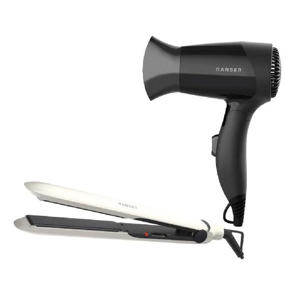 Combo Secador de Cabello Viajero y Planchita Ranser HD350HS2175 / HD-350