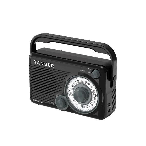 Radio AM/FM Bluetooth portátil Ranser ANATA RR-507 Batería recargable Negra