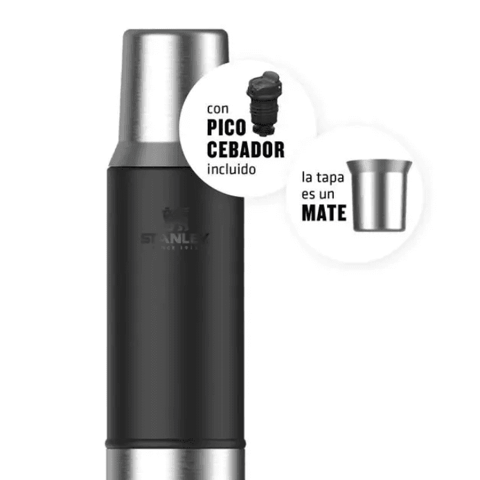 MATE SYSTEM STANLEY CLASSIC 800 ML - NEGRO 2.0