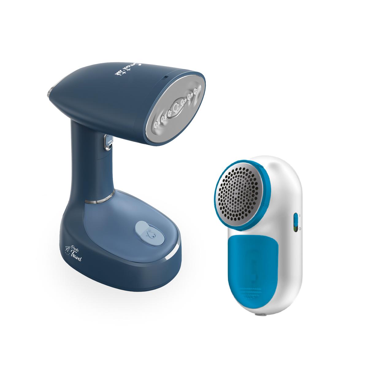 Combo Quitapelusas y Plancha Vapor Gs1320 Smart-Tek Azul