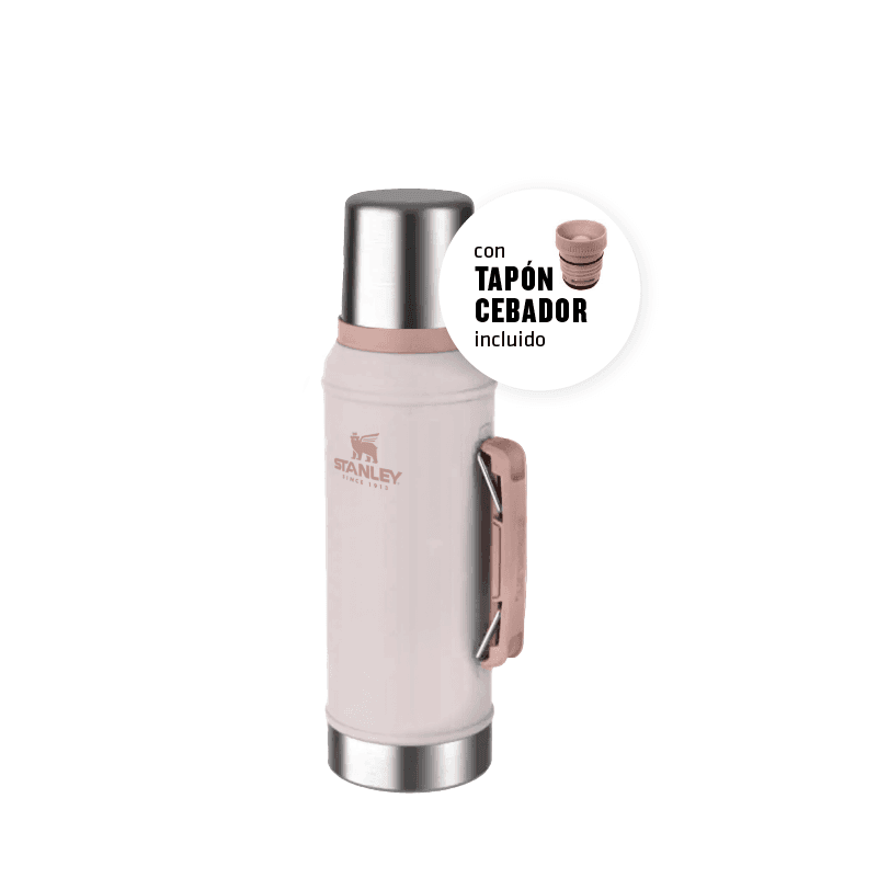 TERMO STANLEY CLASICO 950ML CON MANIJA - ROSE QUARTZ